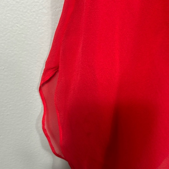 Vintage Magic Silk Slip Chemise size M see through with faux fur sexy sheer - Picture 5 of 15